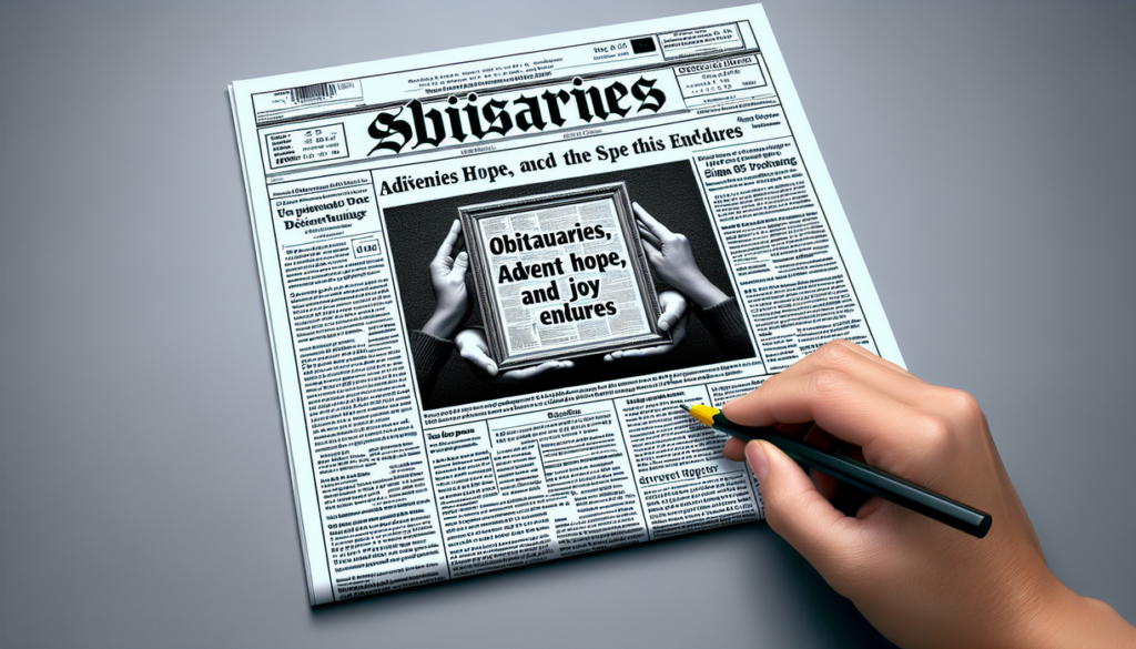 Obituaries, Advent Hope, and Joy That Endures