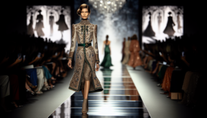 alt_text: Bella Hadid struts in a striking outfit on the runway at Milan Fashion Week.