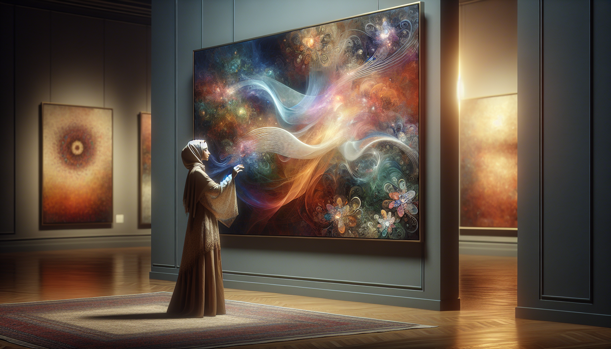 alt_text: Italian art piece with vibrant colors and abstract shapes, evoking modern cultural expression.