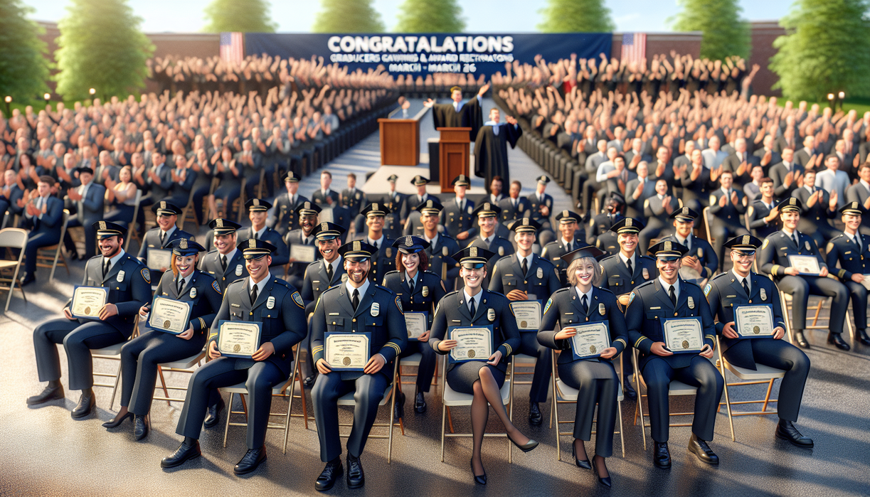 alt_text: Ceremony with officials in uniform, applauding and welcoming new guardians of Carroll County.