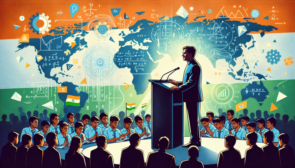 "alt_text": "Golden formula on board with words 'Context' and 'Courage' in a classroom setting."