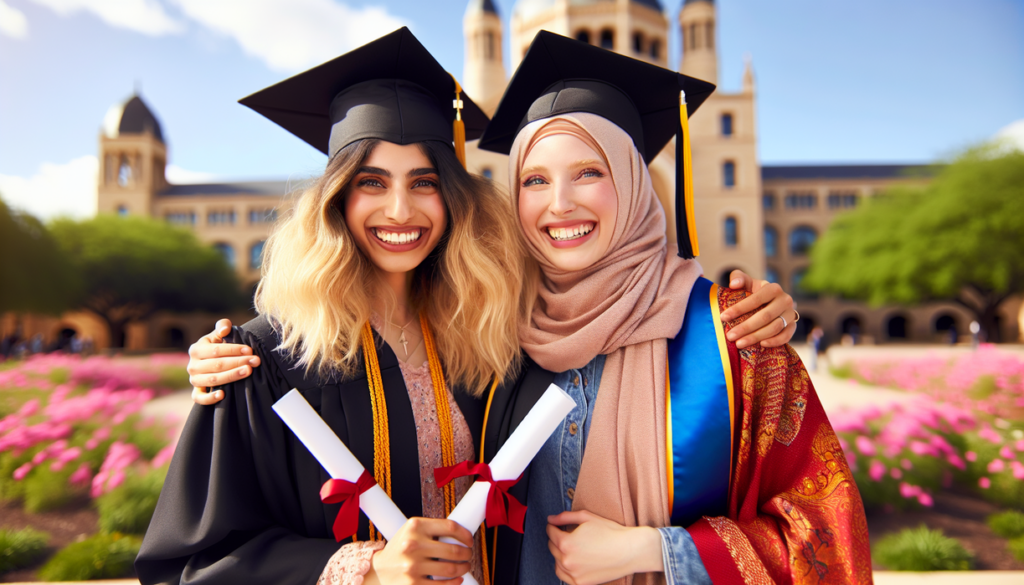 Sure, here is the text: alt_text: Family bonds celebrated at University of Arizona graduation event.