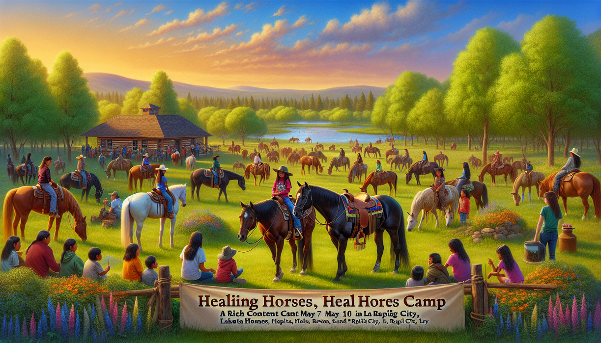 alt_text: Horses comforting individuals in a serene field, symbolizing emotional healing and connection.